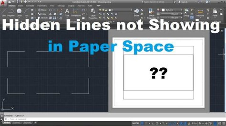 Why are hidden lines not showing in paper space?
