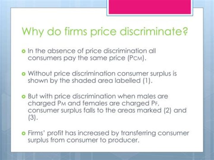 Why do firms price discriminate?