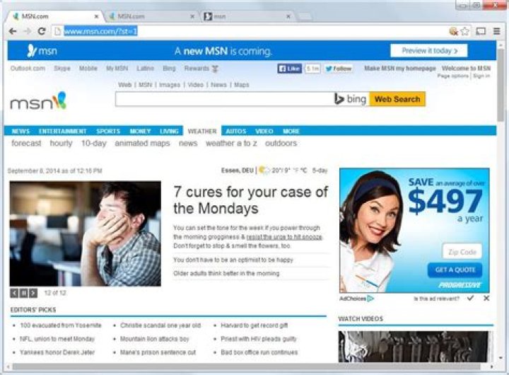 Why does MSN Website not work?