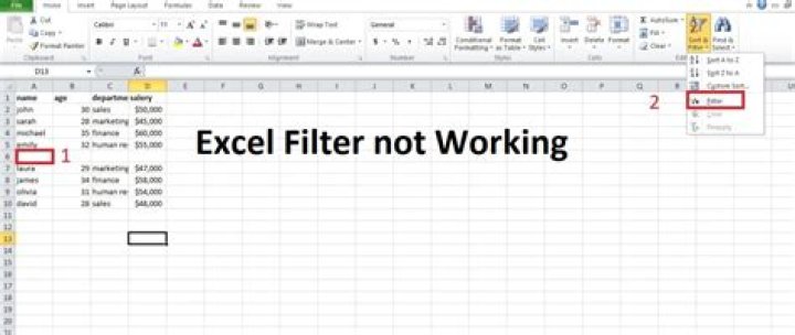Why Excel is not showing all items in filter?