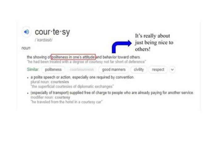 Why is courtesy important?