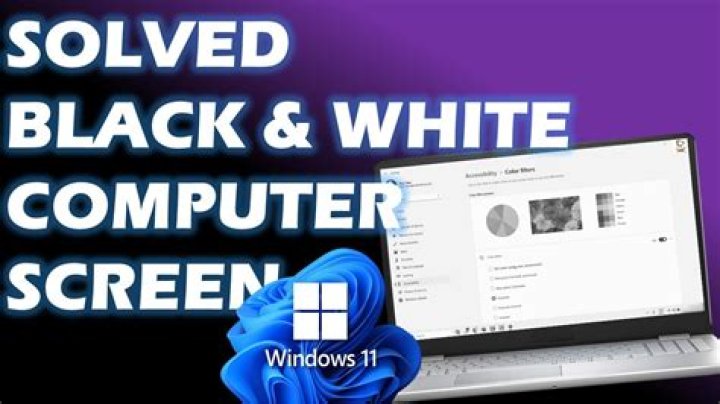 Why is everything black and white on my laptop?