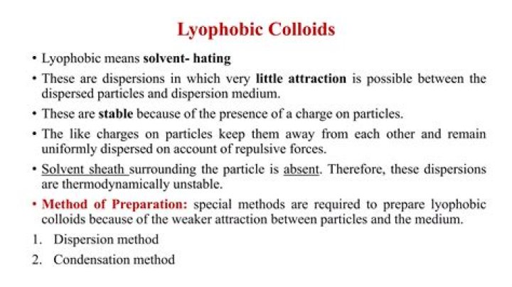 Why lyophobic colloids are unstable?