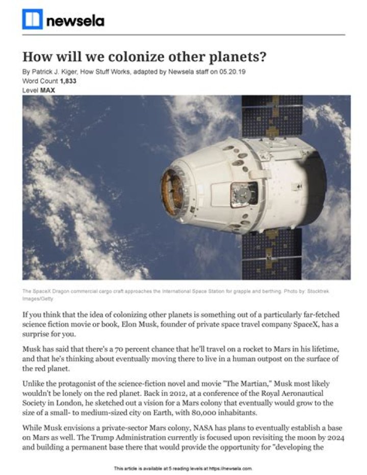 Will we colonize other planets?